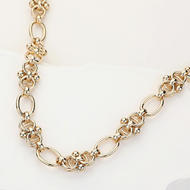 SECRET BOX_Brass Metal Hardware Chain Necklace