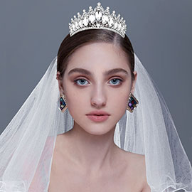 Marquise Stone Embellished Prom Party Princess Tiara