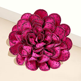 Bling Studded Flower Brooch / Hair Clip