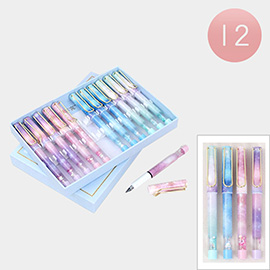 12PCS - Galaxy Printed Ball Pens