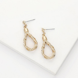 Metal Rope Knot Dangle Earrings