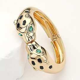 Leopard Panther Hinged Bracelet