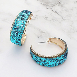 Glittered Hoop Earrings