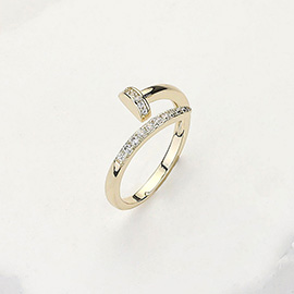 CZ Stone Paved Nail Ring