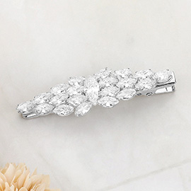 Marquise CZ Stone Embellished Alligator Snap Hair Clip