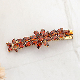 CZ Marquise Stone Flower Alligator Snap Hair Clip