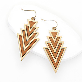 Wood Arrow Dangle Earrings