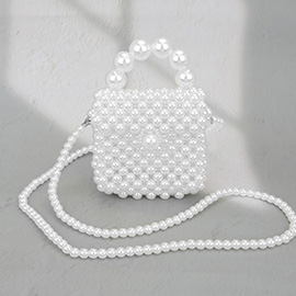 Mini Pearl Flap Crossbody Bag