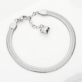 SECRET BOX_Stainless Steel Herringbone Chain Bracelet