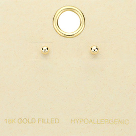 18K Gold Filled Ball Stud Earrings