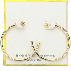 18K Gold Filled Hypoallergenic Hoop Earrings