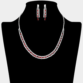 Rhinestone Paved U Shaped Necklace