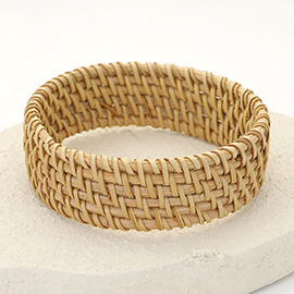 Raffia Weave Bangle Bracelet