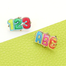 123 ABC Hypoallergenic Stud Earrings