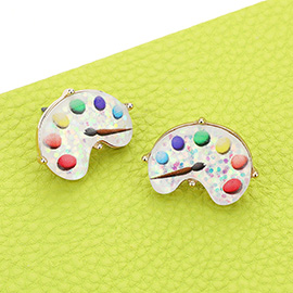 Glittered Palette Hypoallergenic Stud Earrings