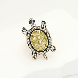 Stone Embellished Sea Turtle Stretch Ring