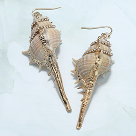 Conch Shell Dangle Earrings