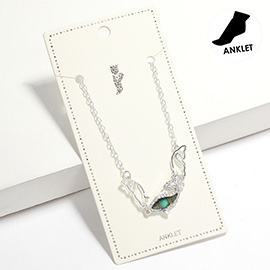 Abalone Dolphin Pointed Anklet