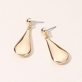 Metal Teardrop Dangle Earrings