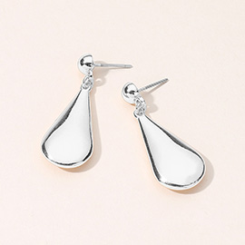 Metal Teardrop Dangle Earrings