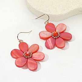 Resin Flower Dangle Earrings