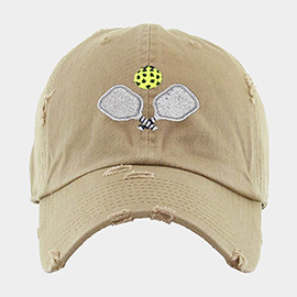 Pickleball Paddle Ball Vintage Baseball Cap