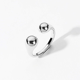 SECRET BOX_Sterling Silver Dipped Hypoallergenic Ball Tip Ring