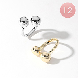 12PCS - Metal Ball Tip Rings