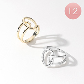 12PCS - Abstract Metal Rings