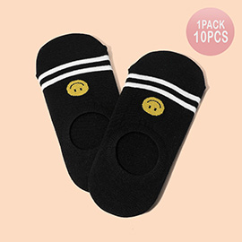 10Pairs - Smile Accented Socks