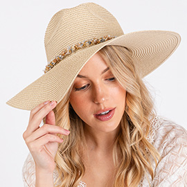 Confetti Braided Chain Band Straw Hat