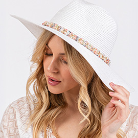 Confetti Braided Chain Band Straw Hat