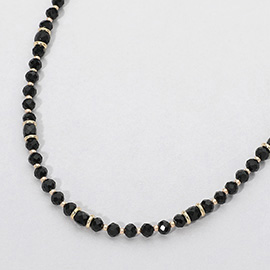 Faceted Beaded Choker Necklace