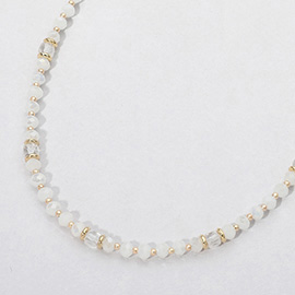 Faceted Beaded Choker Necklace