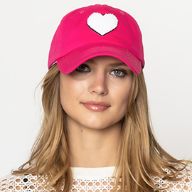 Heart Embroidered Baseball Cap