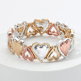 Heart Metal Stretch Bracelet