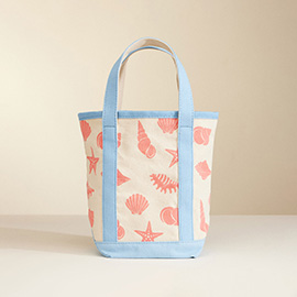 Sea Shell Starfish Pattern Tote Bag