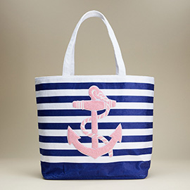 Anchor Striped Tote Bag