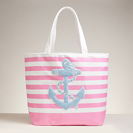 Anchor Striped Tote Bag