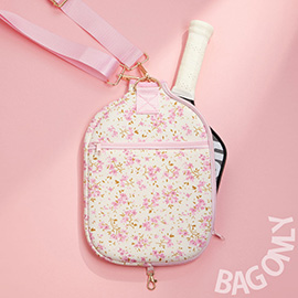 Flower Pattern Neoprene Pickleball Paddle Case Bag