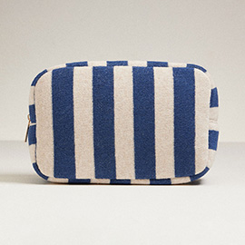 Striped Pattern Cosmetic Pouch Bag