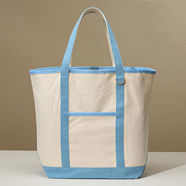 Large Multi Classic Canvas Tote Bag