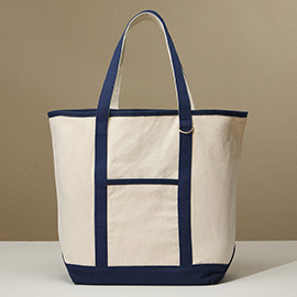 Large Multi Classic Canvas Tote Bag