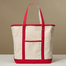 Large Multi Classic Canvas Tote Bag