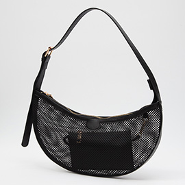 Mesh Crescent Hand Bag / Shoulder Bag