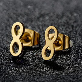 Stainless Steel Infinity Stud Earrings