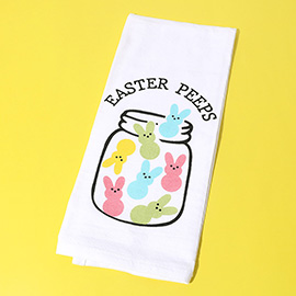 Easter Peeps Bunny Printed Kitchen Towel