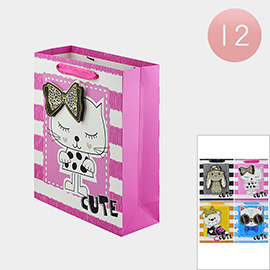 12PCS - Cute Animal Printed Gift Bags