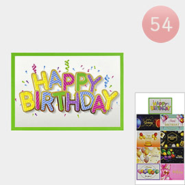 54PCS - Fun Assorted Happy Birthday Card Set