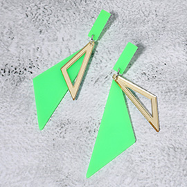 Neon Acrylic Retro Geometric Dangle Earrings